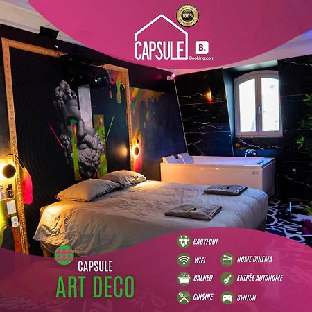 Capsule Art Deco - Jacuzzi - Netflix - Home Cinema - Arcade De Jeux & Nintendo Switch - 2 Chambres - Filet Suspendu Valenciennes Bagian luar foto